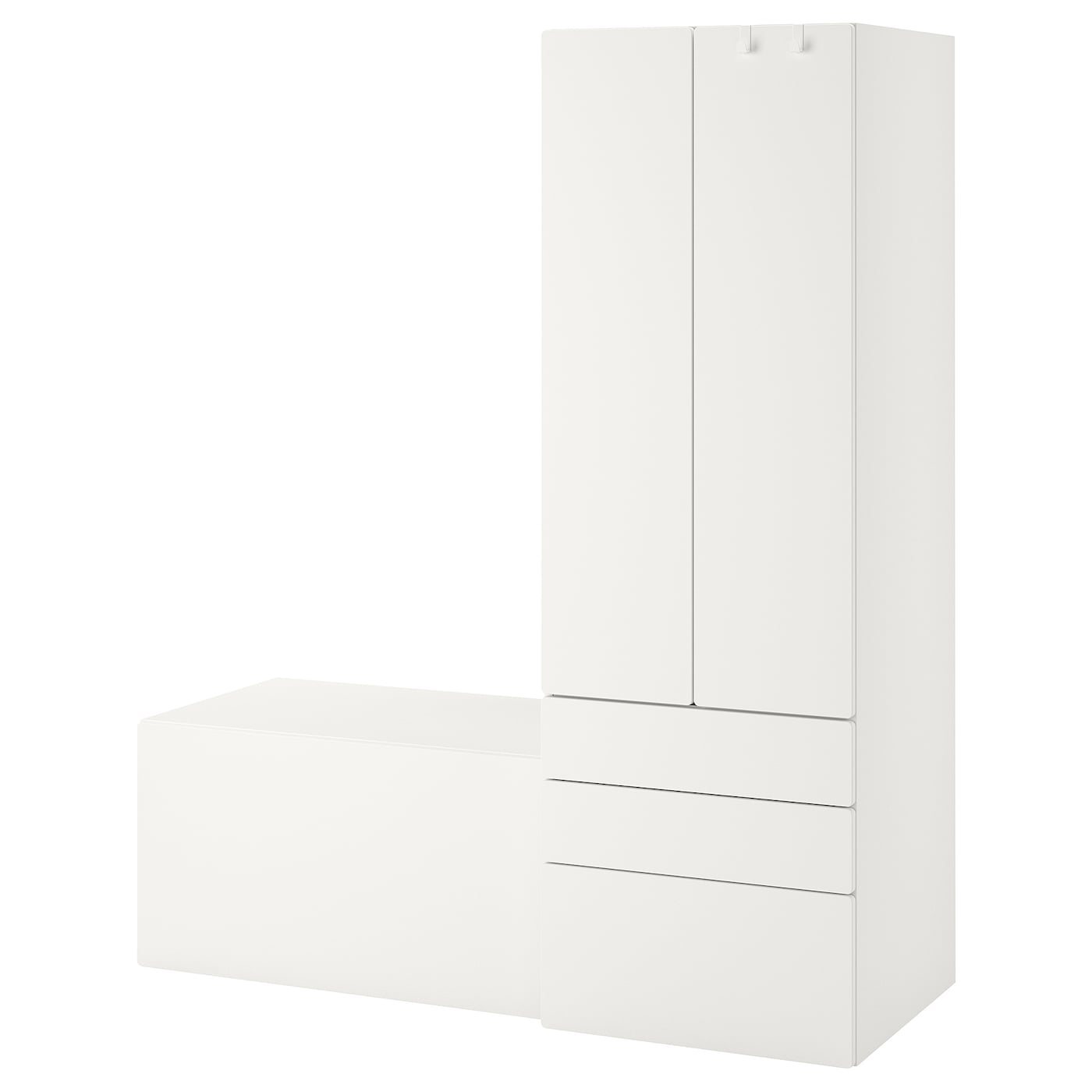 IKEA SMÅSTAD / PLATSA Combinazione di mobili bianco bianco/con panca 150x57x181 cm