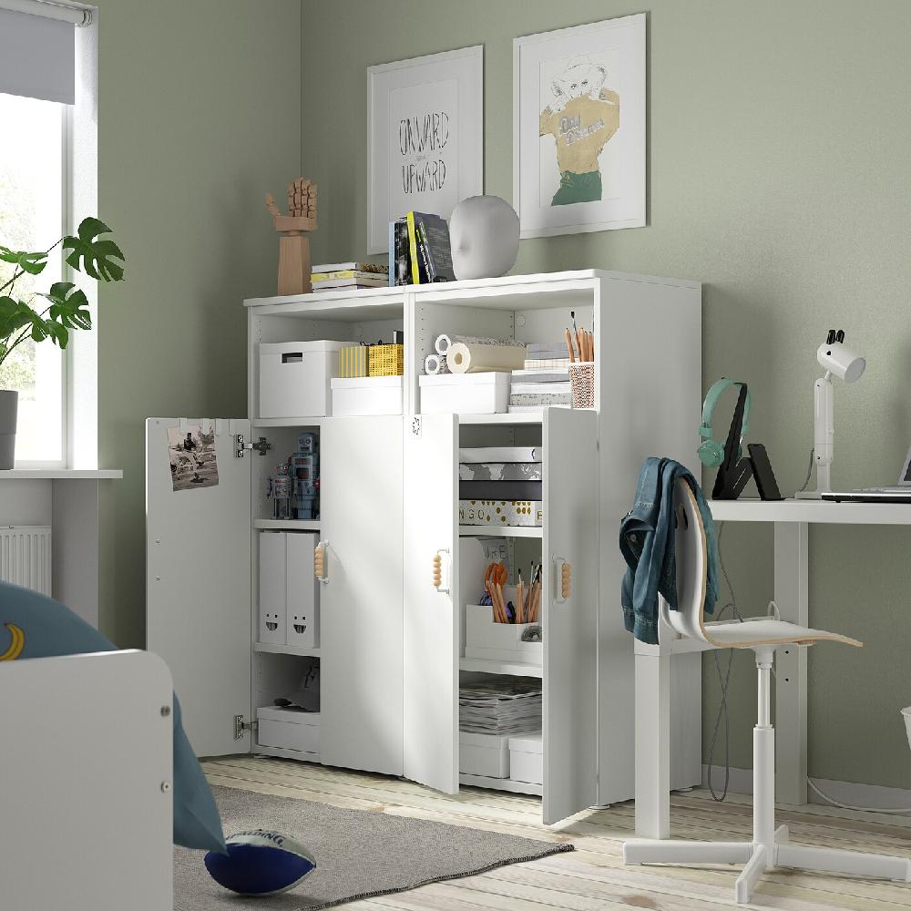 IKEA SMÅSTAD / PLATSA Combinazione Di Mobili Bianco/bianco Con 6 Ripiani 120x42x123 Cm