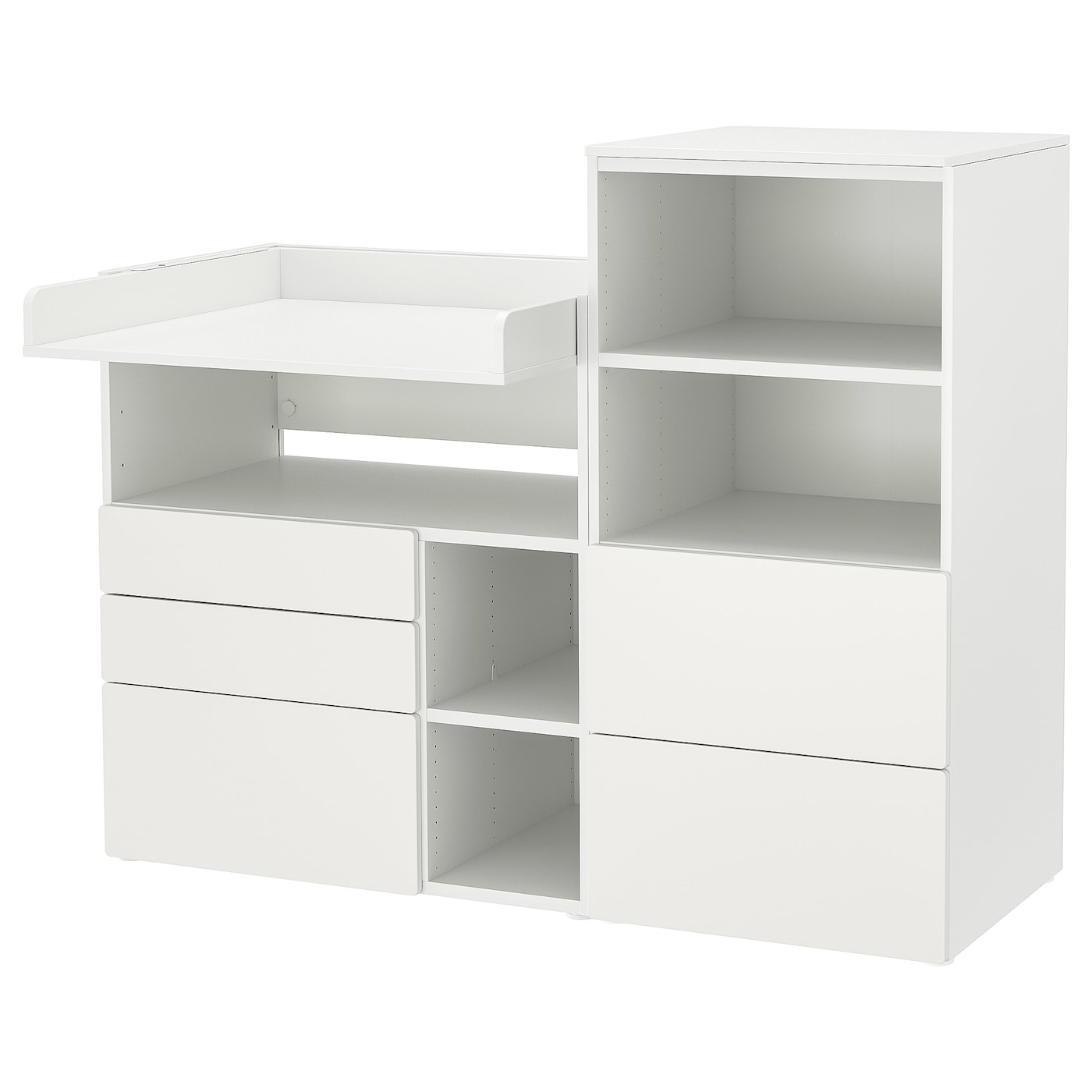IKEA SMÅSTAD / PLATSA Fasciatoio bianco bianco/con libreria 150x79x123 cm