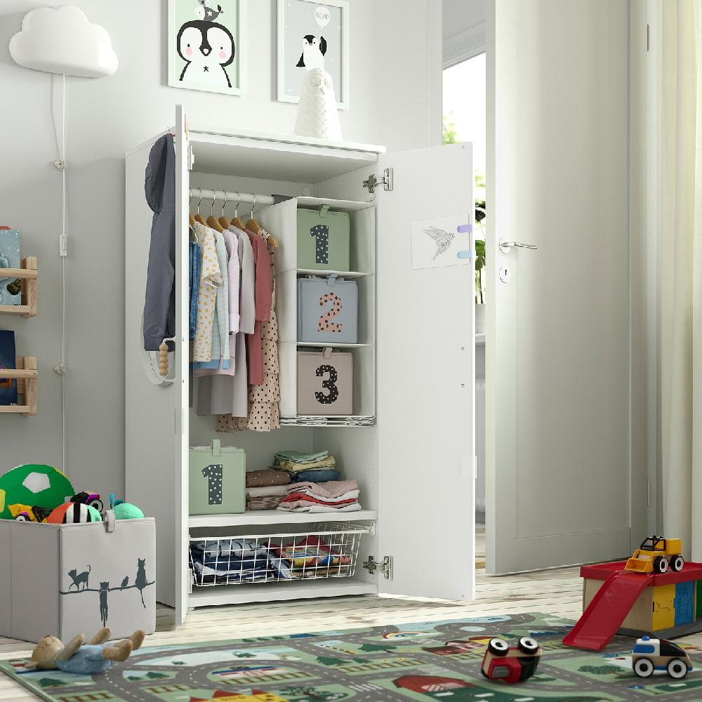 IKEA SMÅSTAD / PLATSA Guardaroba Bianco/bianco 60x42x123 Cm