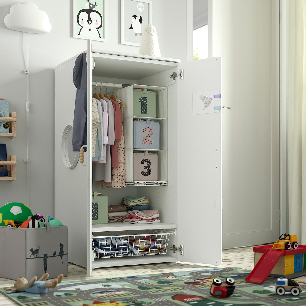 IKEA SMÅSTAD / PLATSA Guardaroba Bianco/bianco 60x57x123 Cm