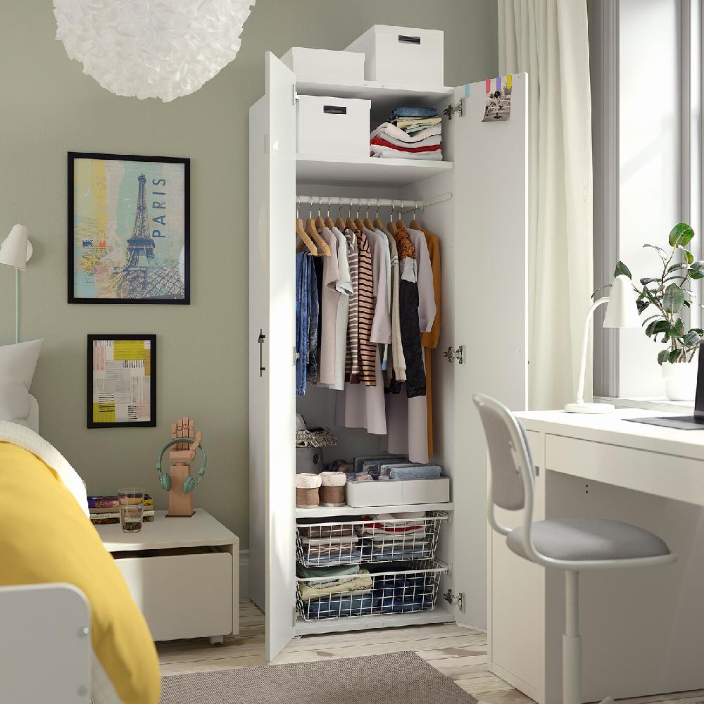 IKEA SMÅSTAD / PLATSA Guardaroba Bianco/blu 60x57x181 Cm