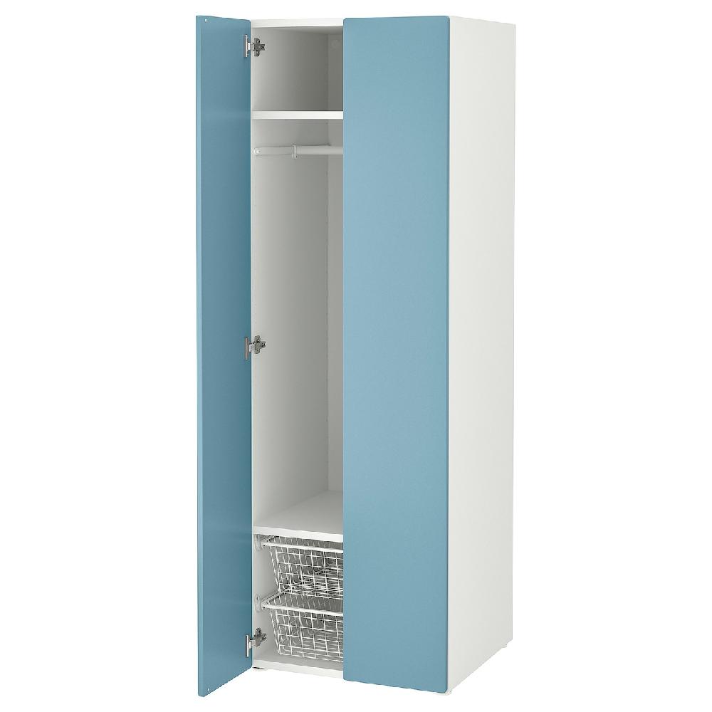 IKEA SMÅSTAD / PLATSA Guardaroba bianco/blu 60x57x181 cm
