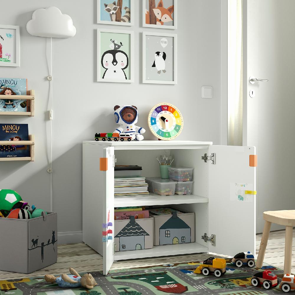 IKEA SMÅSTAD / PLATSA Mobile Bianco Bianco/con 1 Ripiano 60x57x63 Cm