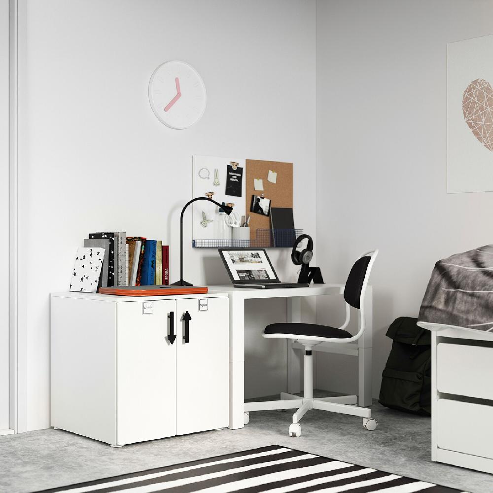 IKEA SMÅSTAD / PLATSA Mobile Bianco Bianco/con 1 Ripiano 60x57x63 Cm