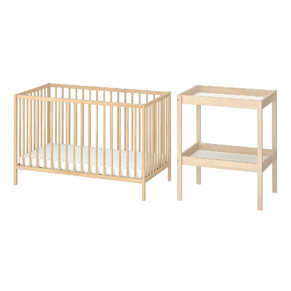IKEA SNIGLAR Set di 2 mobili per neonati faggio 60x120 cm