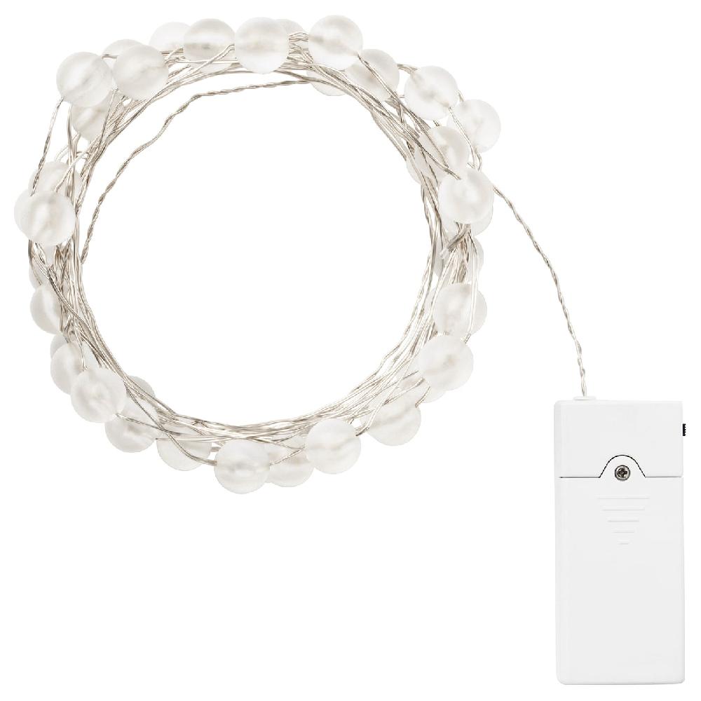 IKEA SNÖYRA Illuminazione a LED 40 luci per interni/a batterie color argento