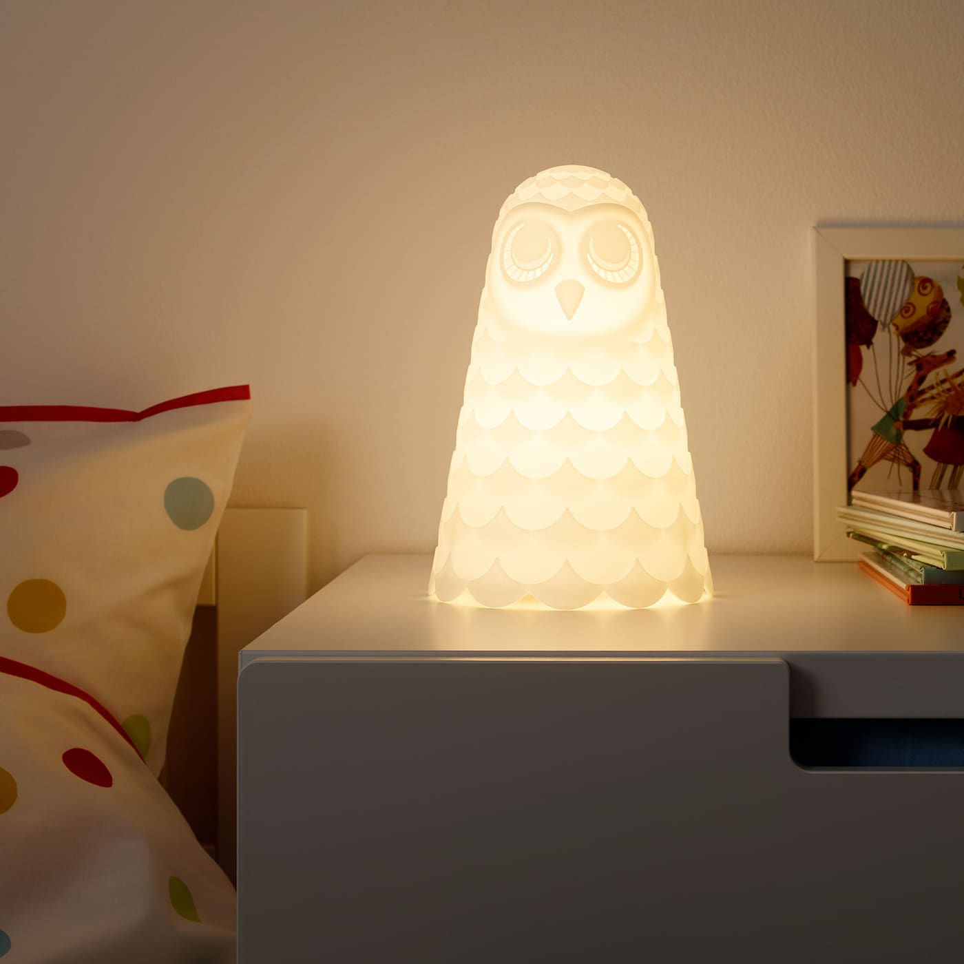 IKEA SOLBO Lampada Da Tavolo A LED Bianco/gufo 23 Cm