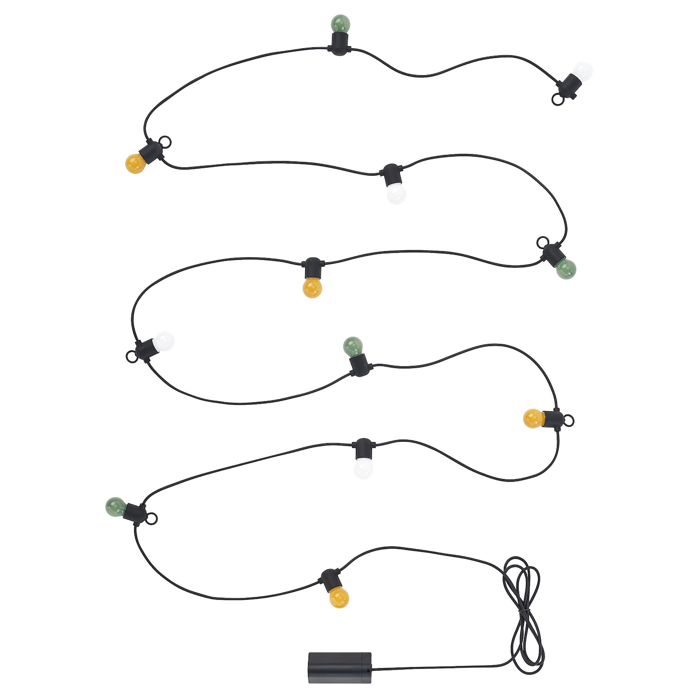 IKEA SOLVINDEN Illuminazione a LED 12 luci a batterie/da esterno multicolore