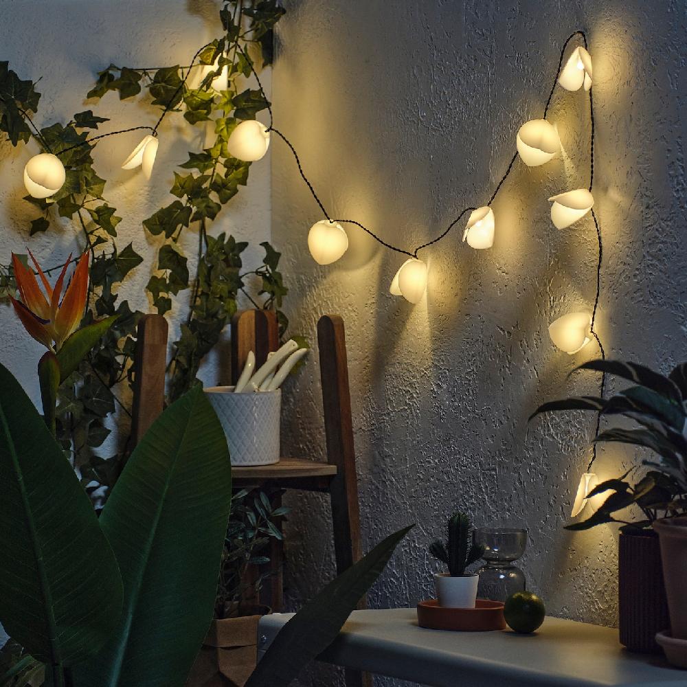 IKEA SOLVINDEN Illuminazione A LED 12 Luci A Energia Solare/foglia