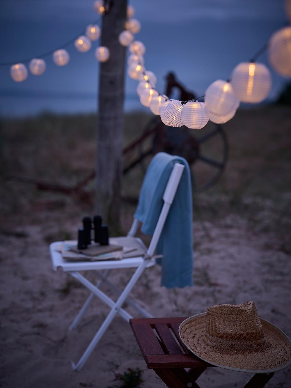 IKEA SOLVINDEN Illuminazione A LED 12 Luci Da Esterno/a Batterie Bianco