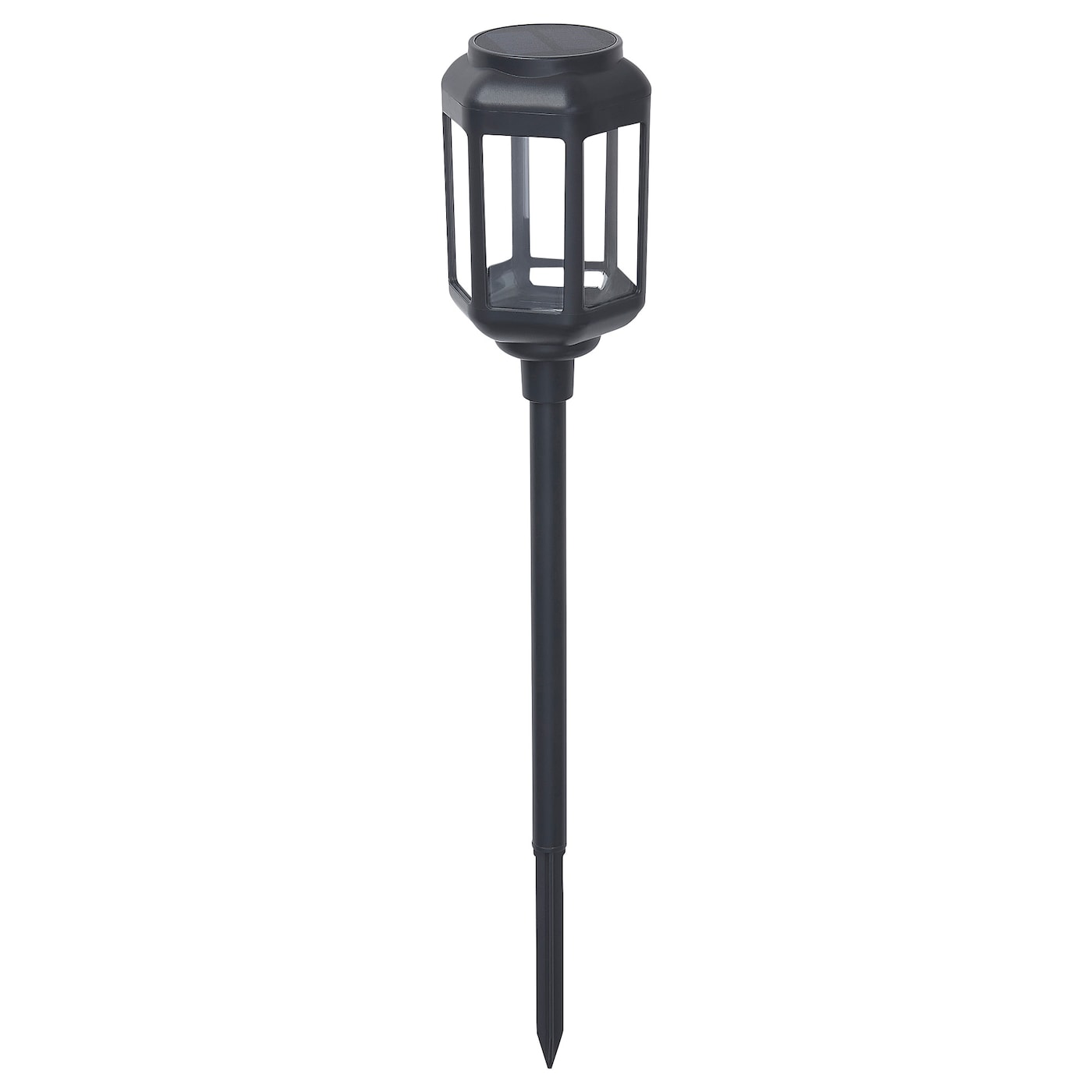 IKEA SOLVINDEN Illuminazione terra LED/ener solare da esterno/trasparente nero