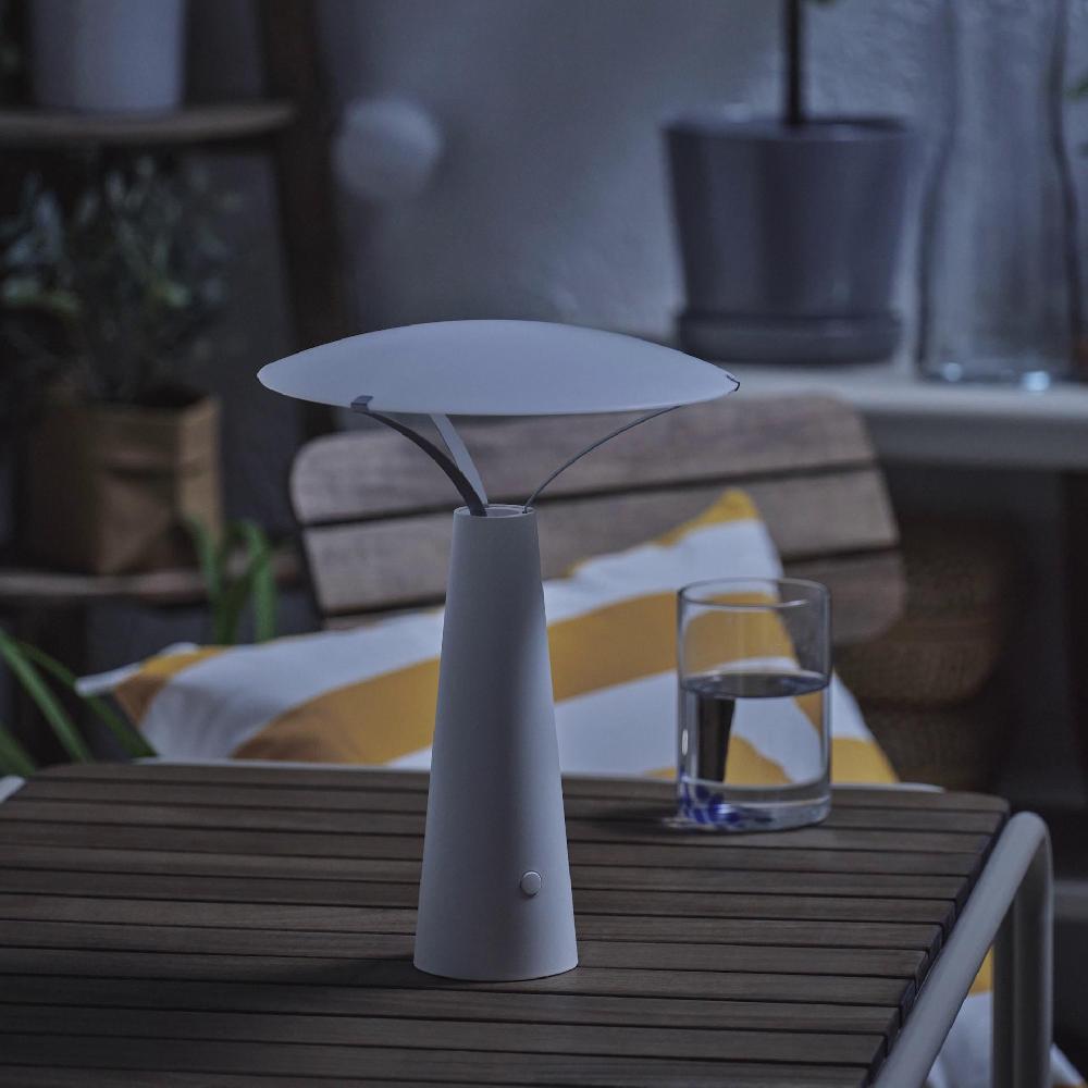 IKEA SOLVINDEN Lampada Da Tavolo A Batterie/bianco 30 Cm