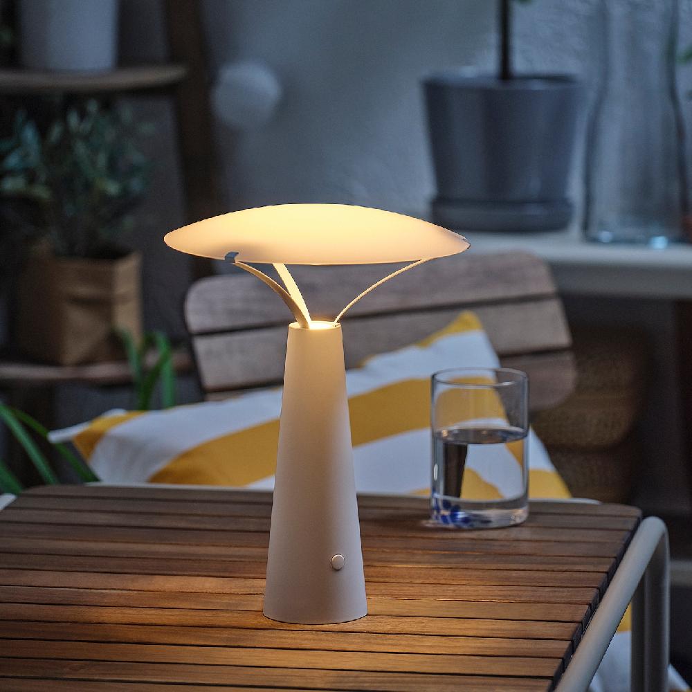 IKEA SOLVINDEN Lampada Da Tavolo A Batterie/bianco 30 Cm