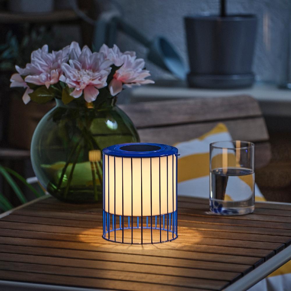 IKEA SOLVINDEN Lampada Da Tavolo A Energia Solare/blu 15 Cm
