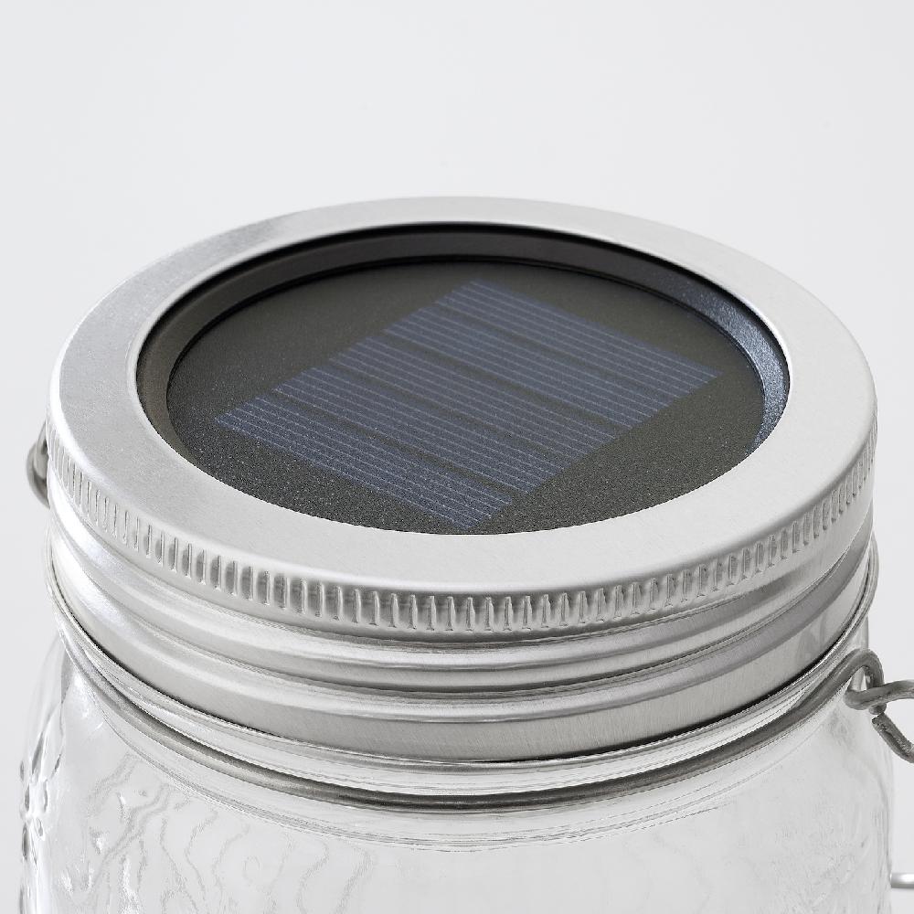 IKEA SOLVINDEN Lampada Tavolo LED Energia Solare Da Esterno/barattolo Trasparente 15 Cm