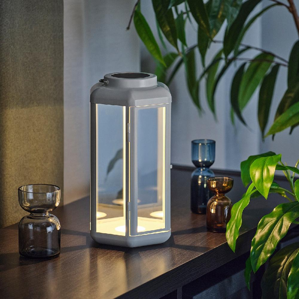 IKEA SOLVINDEN Lampada Tavolo LED Energia Solare Lanterna/bianco 28 Cm