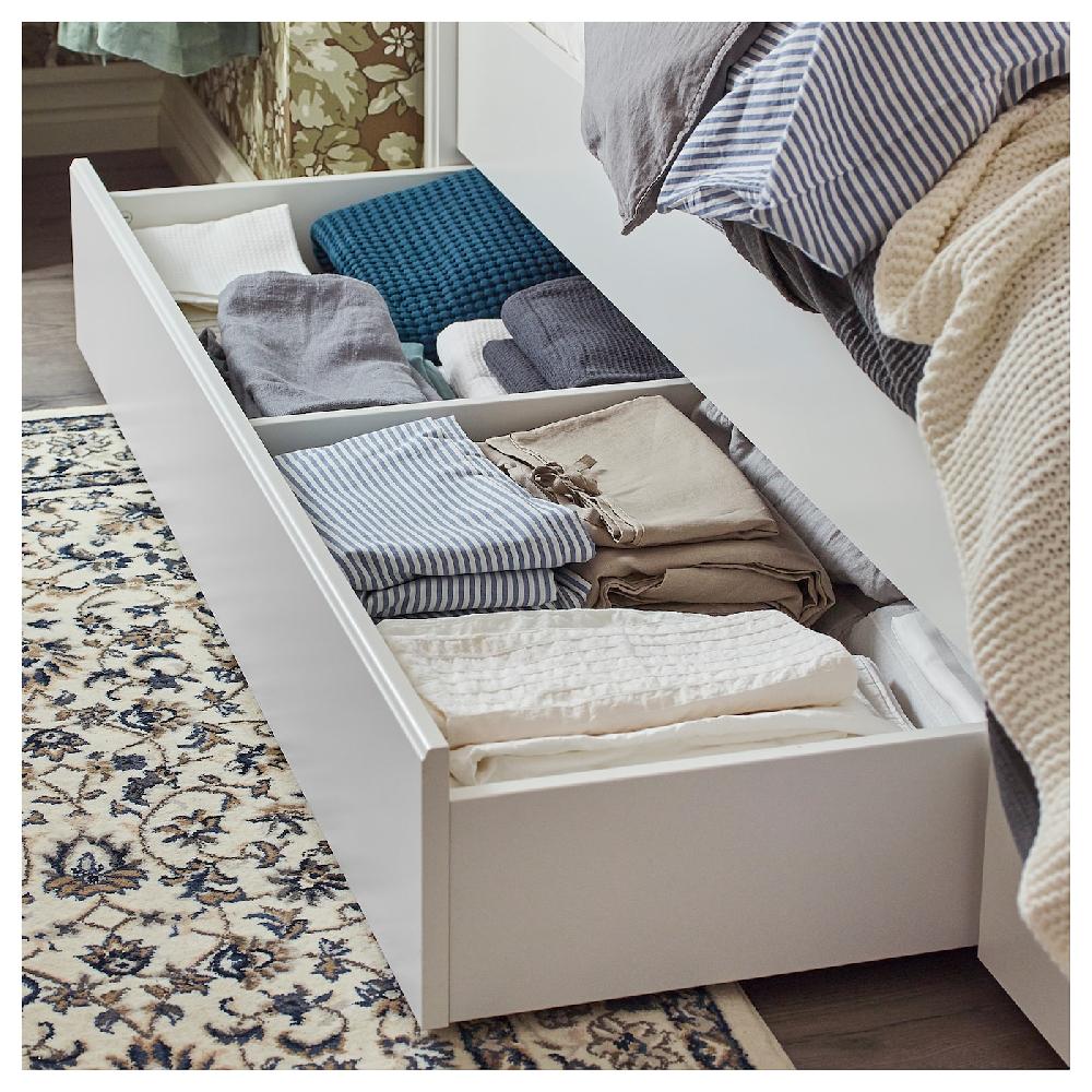IKEA SONGESAND Set Di 2 Contenitori Sottoletto Bianco 200 Cm