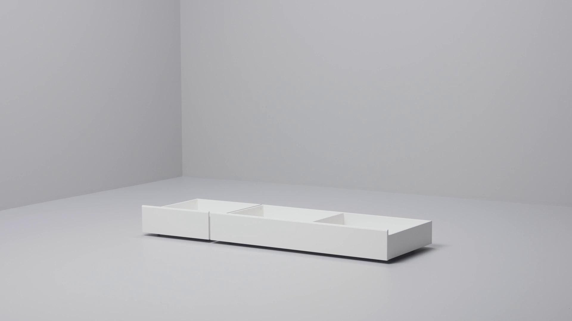 IKEA SONGESAND Struttura Letto Con 2 Contenitori Bianco/Luröy 160x200 Cm