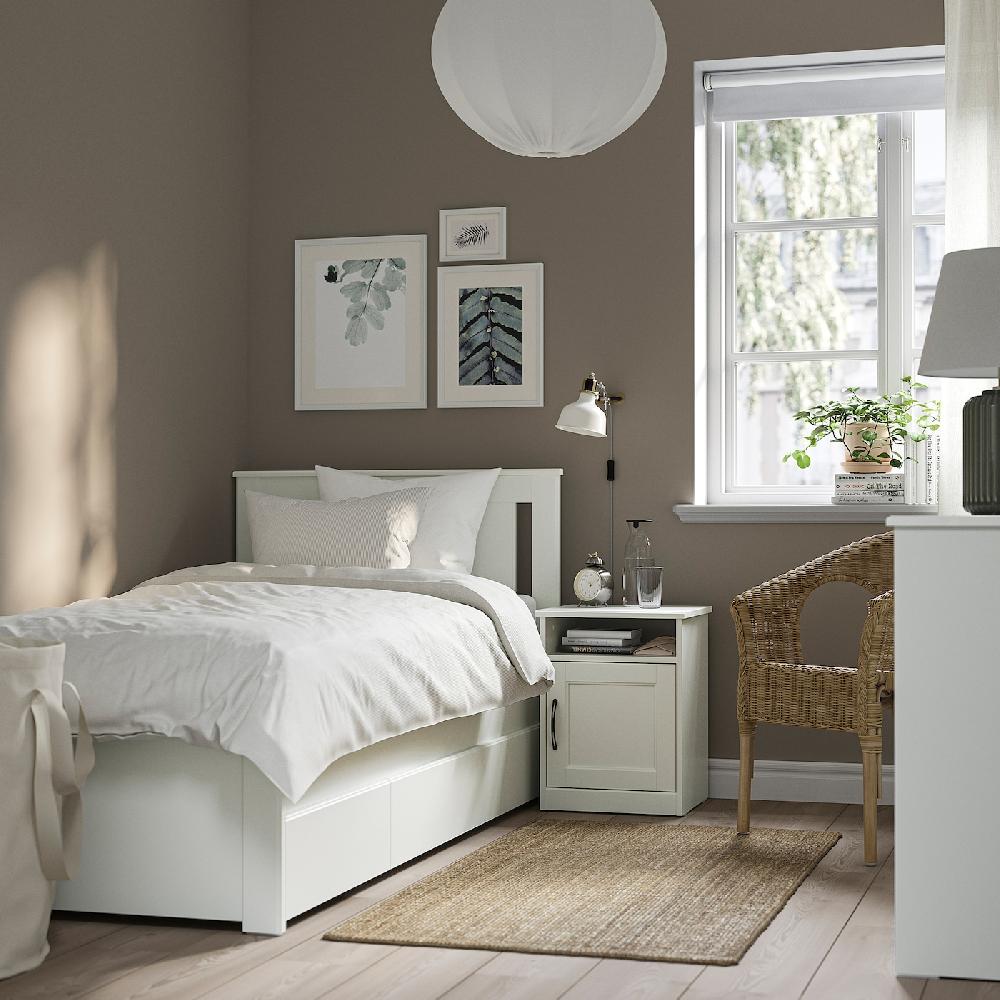IKEA SONGESAND Struttura Letto Con 2 Contenitori Bianco/Luröy 90x200 Cm