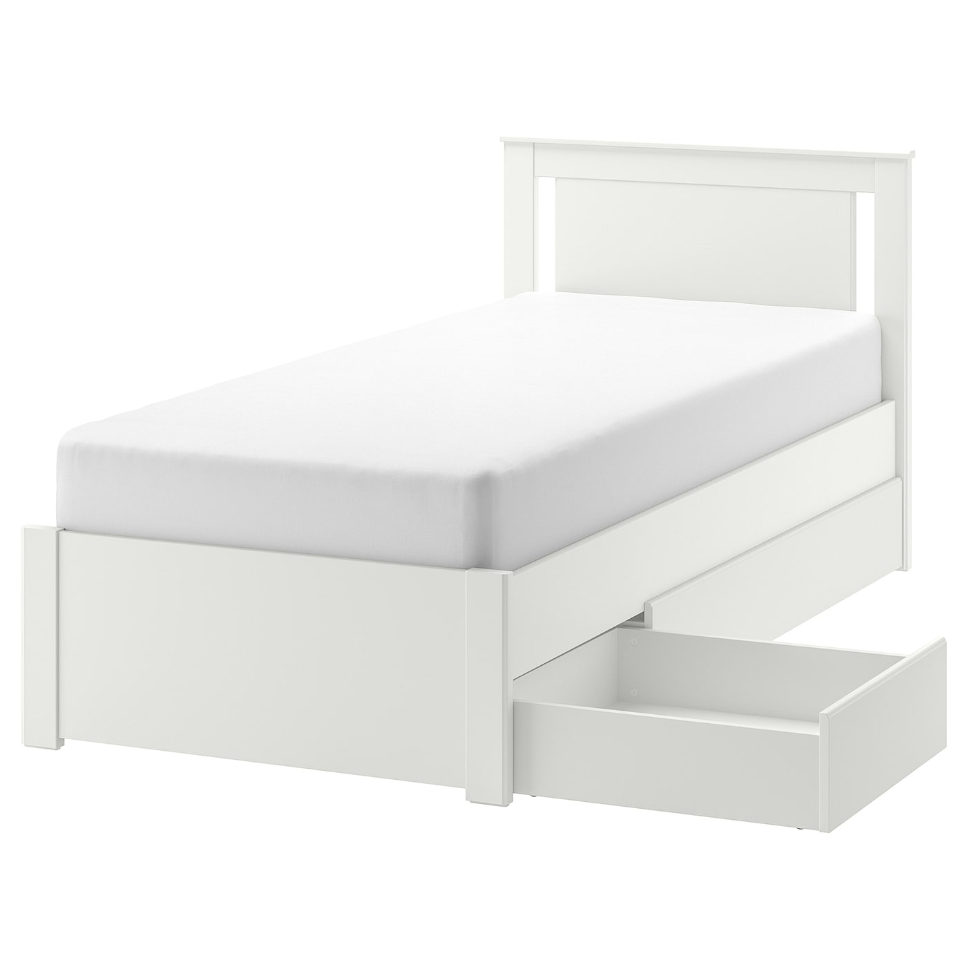 IKEA SONGESAND Struttura letto con 2 contenitori bianco/Luröy 90x200 cm