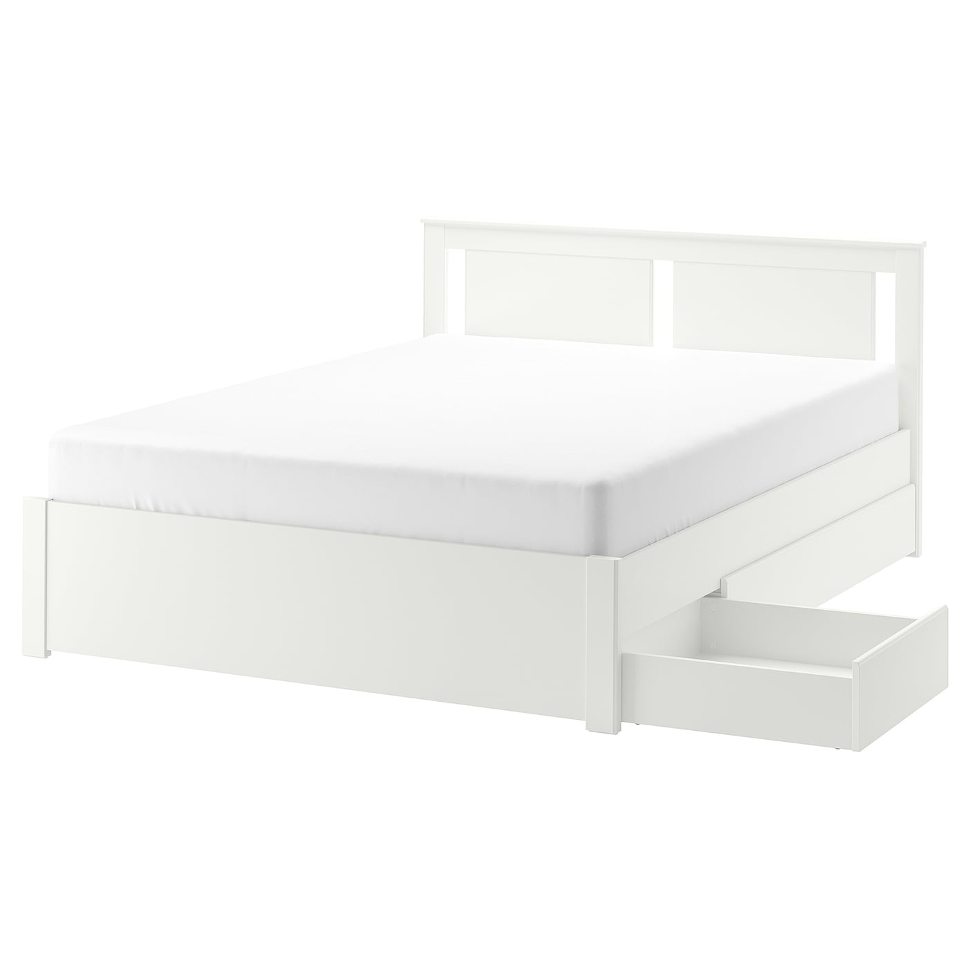 IKEA SONGESAND Struttura letto con 2 contenitori bianco/Luröy 160x200 cm