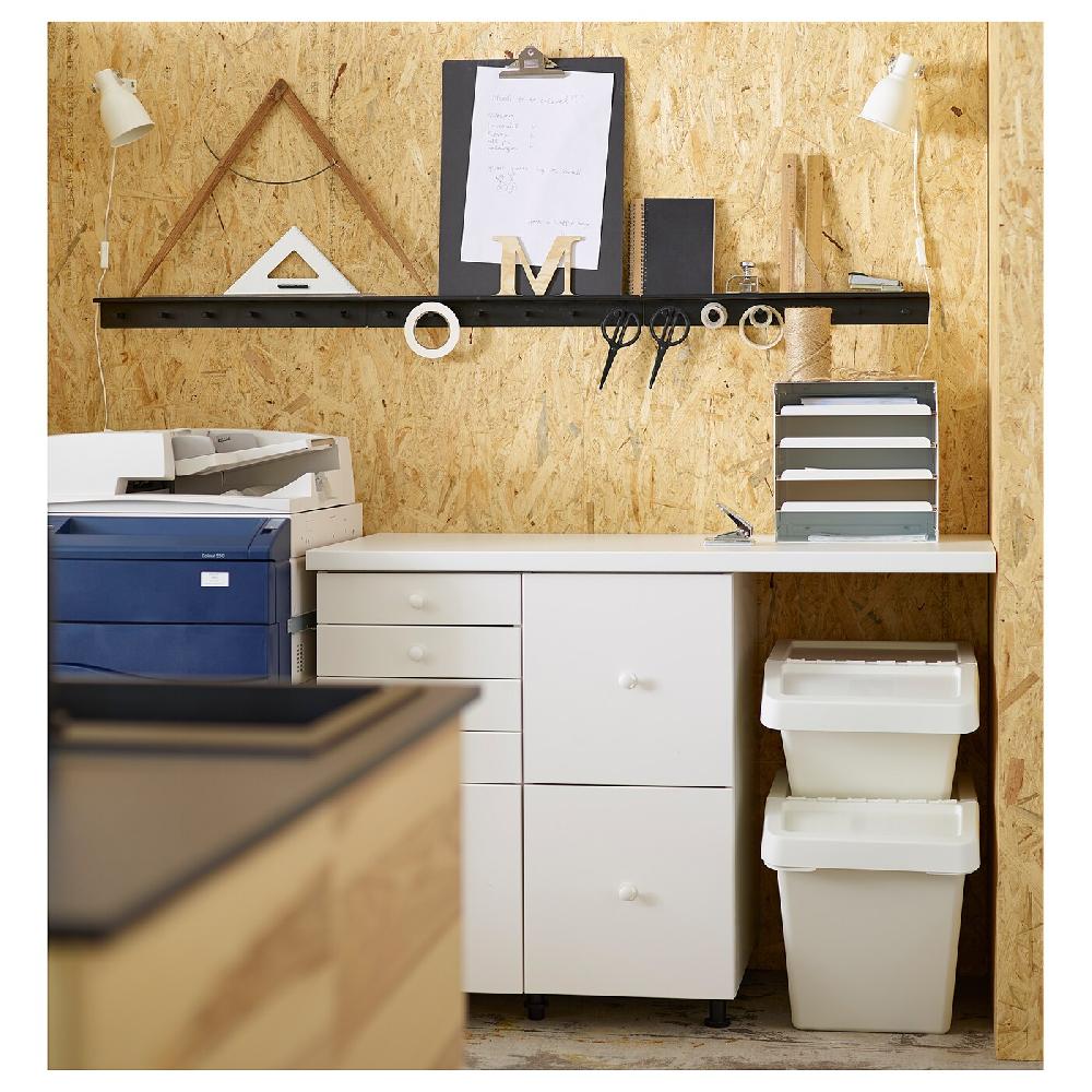 IKEA SORTERA Contenitore Rifiuti Con Coperchio Bianco 60 L