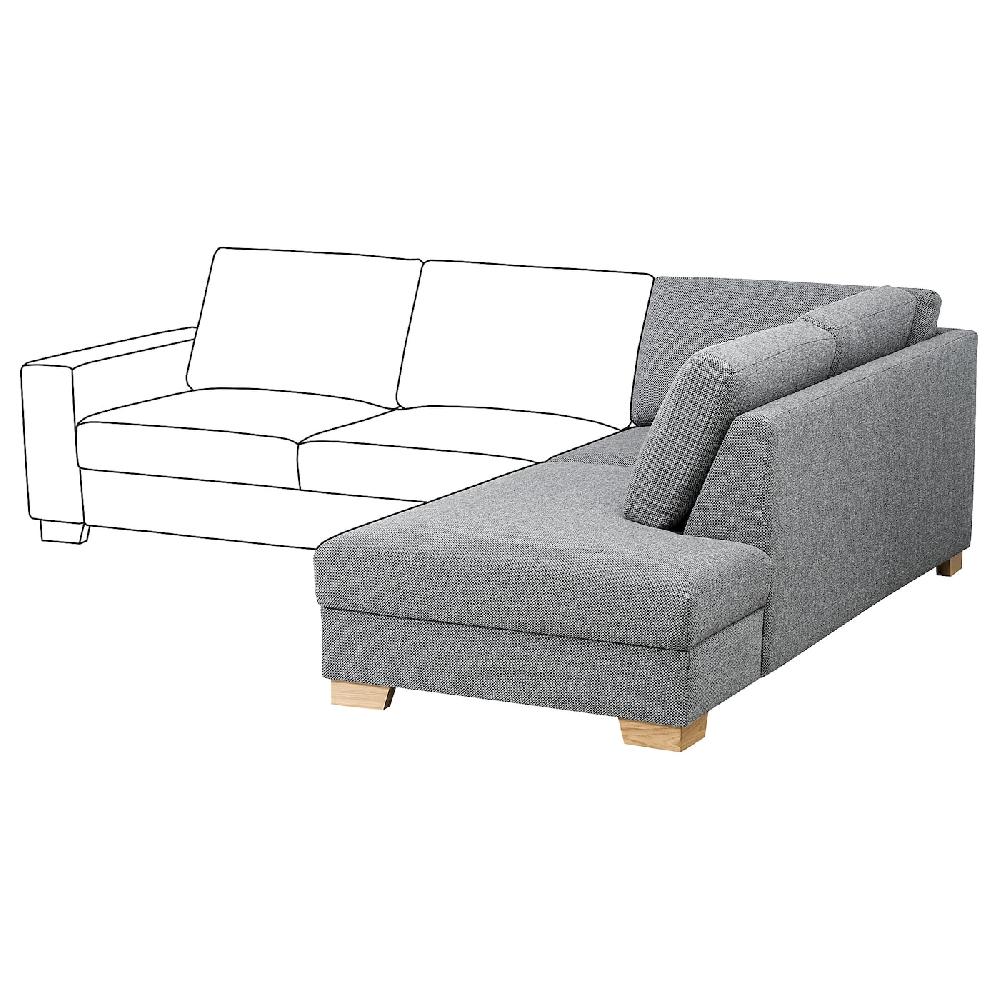 IKEA SÖRVALLEN Elemento angolare destro Lejde grigio/nero