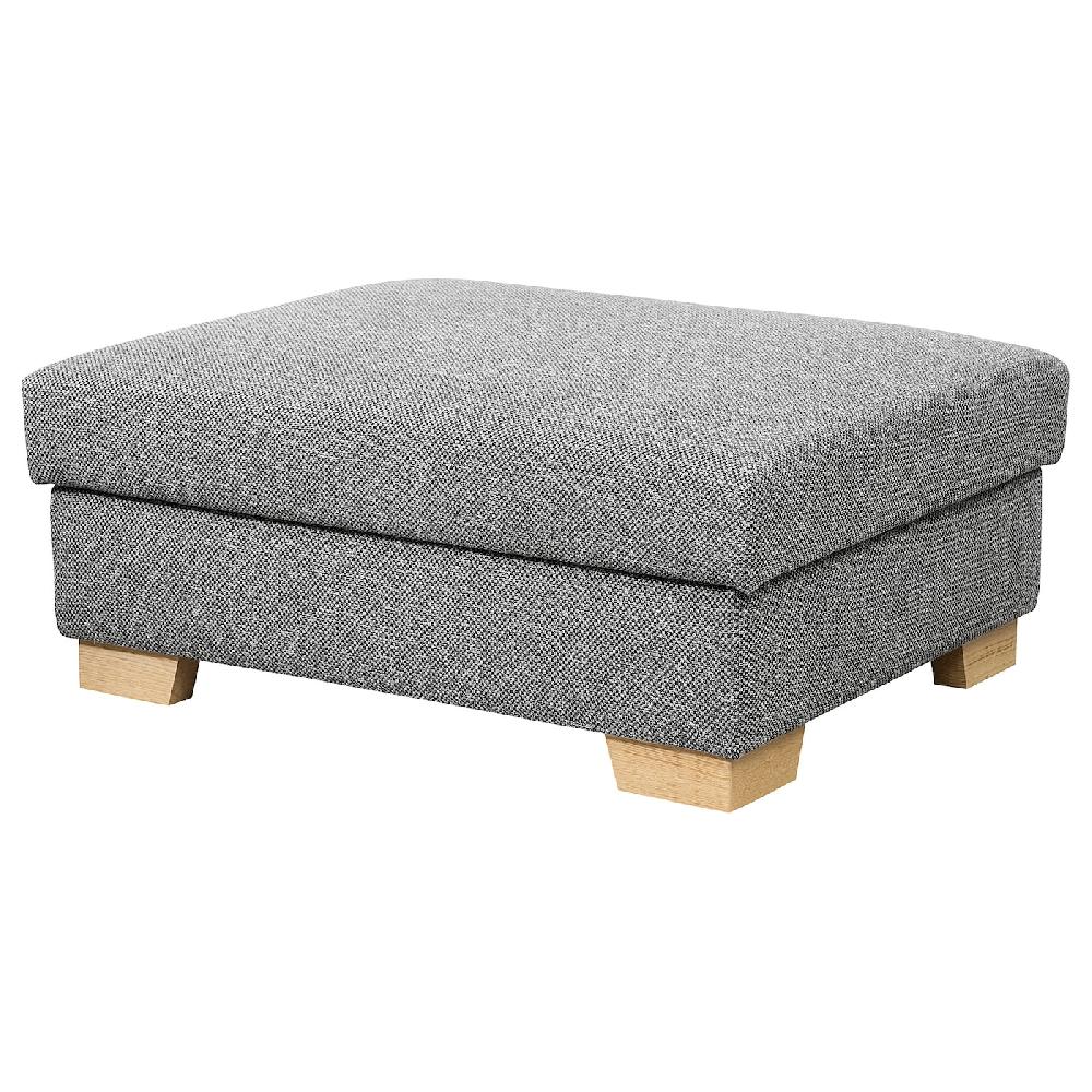 IKEA SÖRVALLEN Poggiapiedi con contenitore Lejde grigio/nero