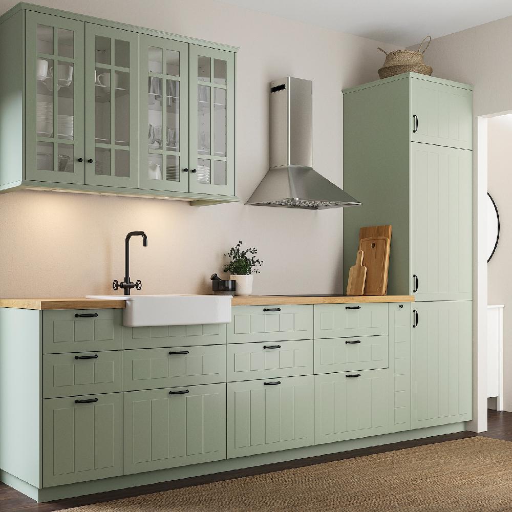 IKEA STENSUND Lista Sottopensile Profilata Verde Chiaro 221x3 Cm