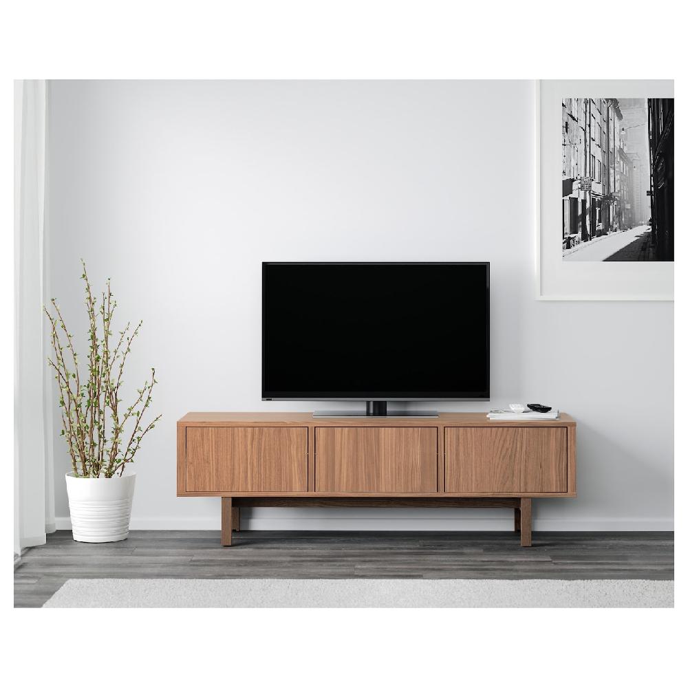 IKEA STOCKHOLM Mobile TV Impiallacciatura Di Noce 160x40x50 Cm