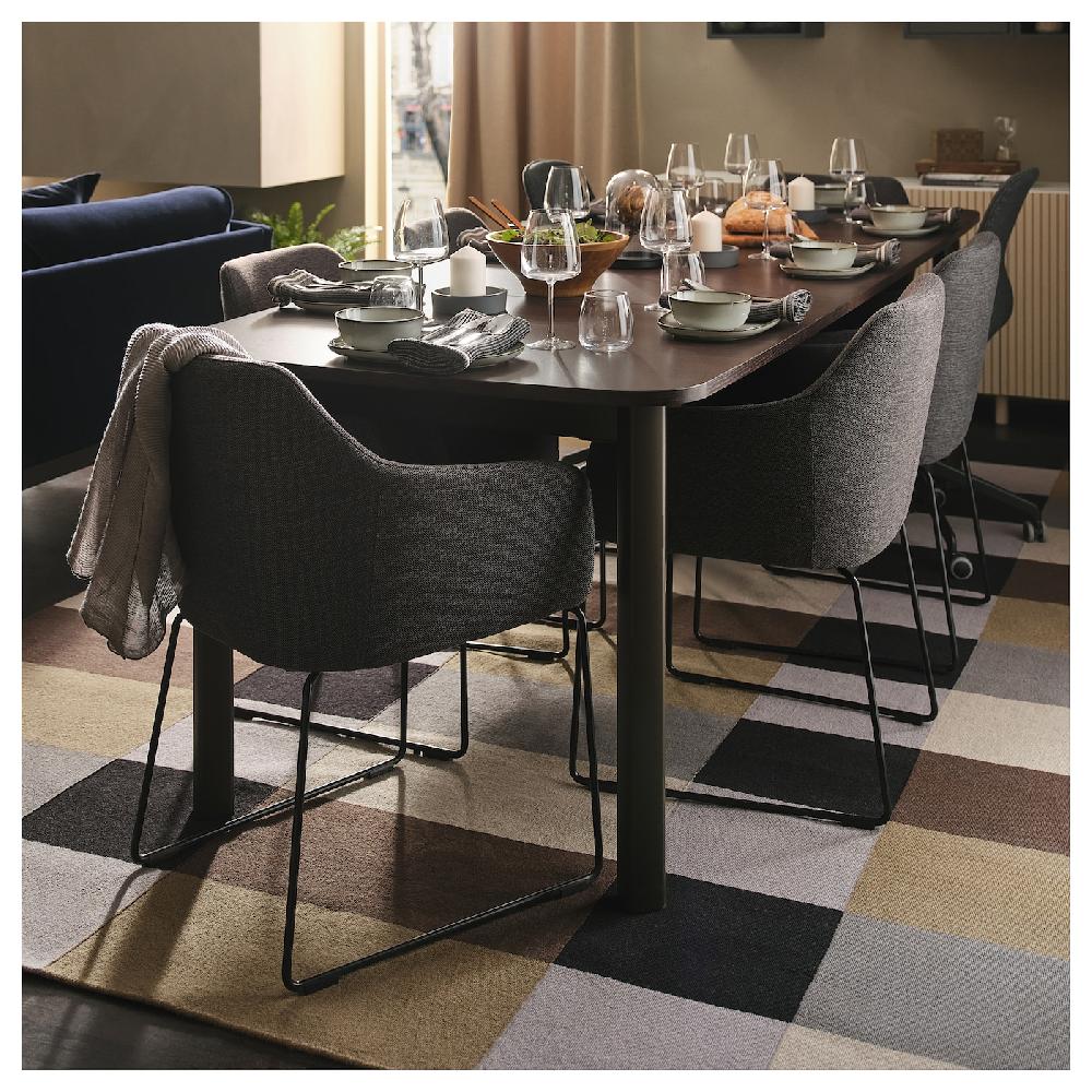 IKEA STOCKHOLM Tappeto Tessitura Piatta Fatto A Mano/a Quadri Marrone 250x350 Cm