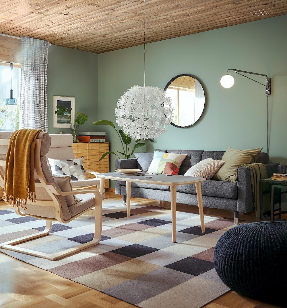 IKEA STOCKHOLM Tappeto Tessitura Piatta Fatto A Mano/a Quadri Marrone 250x350 Cm