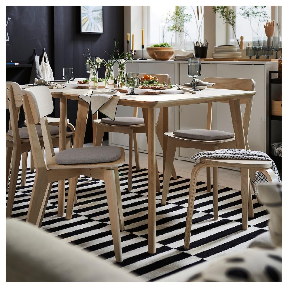 IKEA STOCKHOLM Tappeto Tessitura Piatta Fatto A Mano/a Righe Nero/bianco Sporco 170x240 Cm