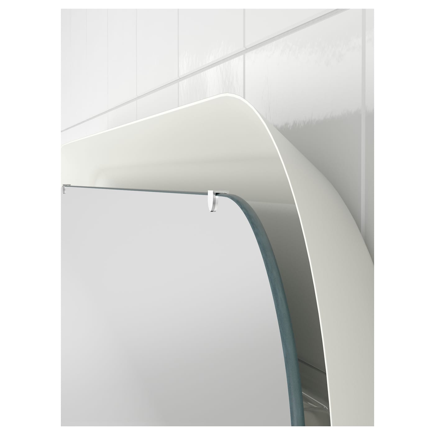 IKEA STORJORM Specchio/illuminazione Integrata Bianco 80x60 Cm