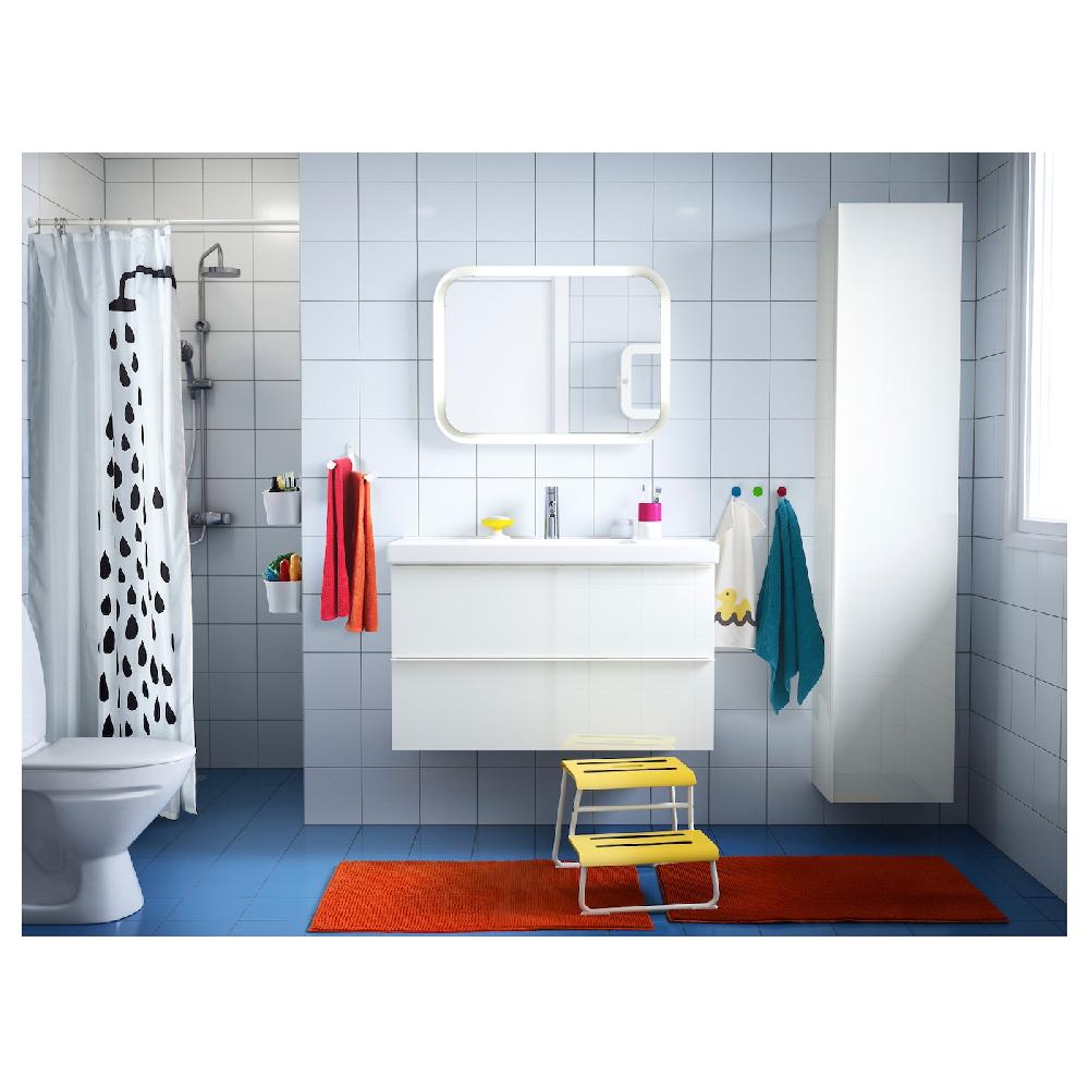 IKEA STORJORM Specchio/illuminazione Integrata Bianco 80x60 Cm