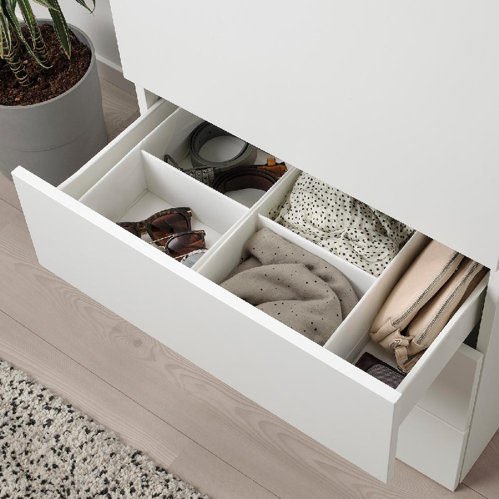 IKEA STUK Contenitore A Scomparti Bianco 20x34x10 Cm