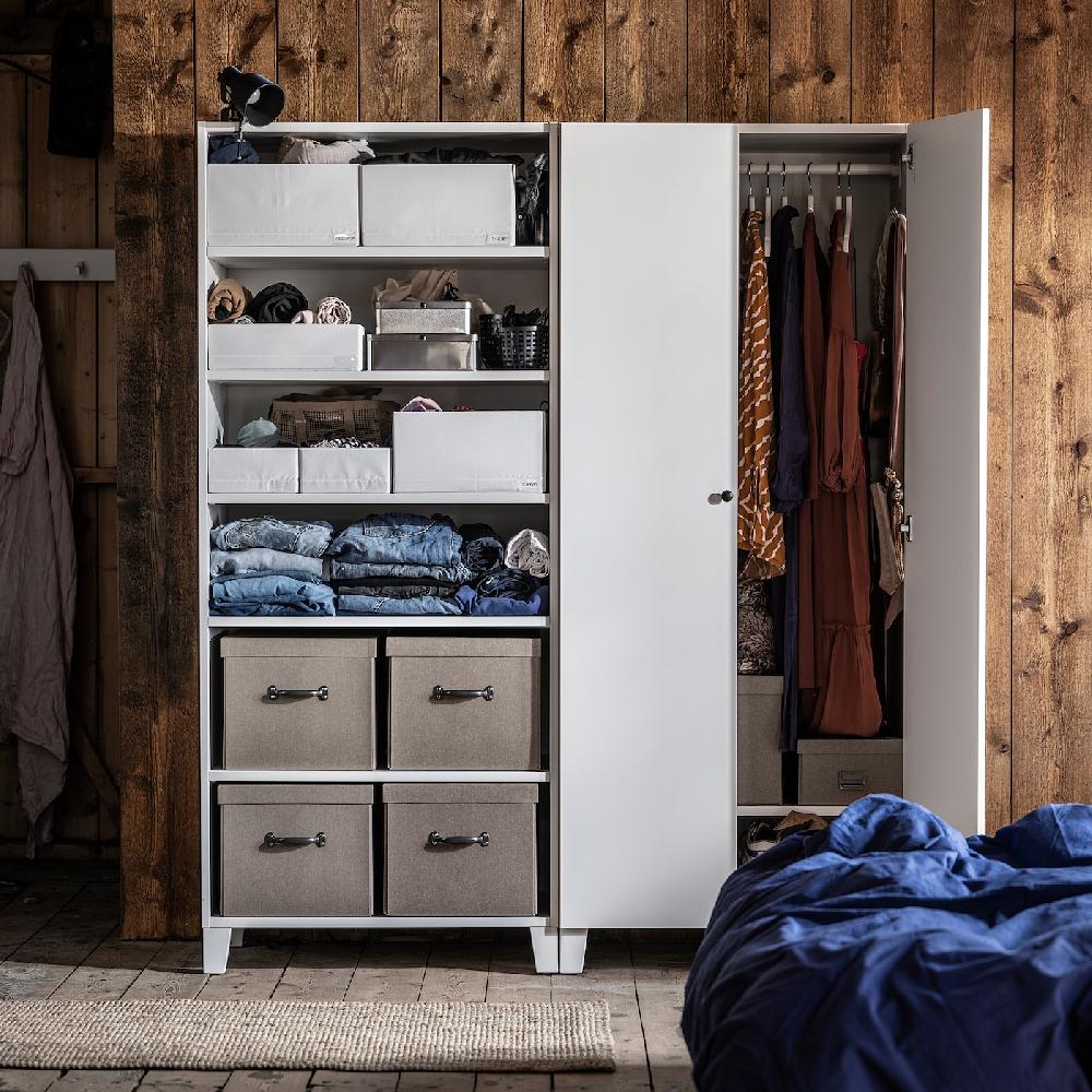 IKEA STUK Contenitore A Scomparti Bianco 20x34x10 Cm