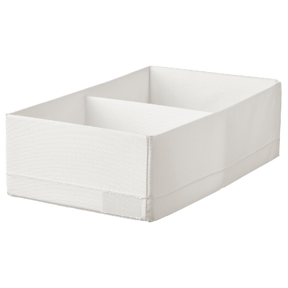 IKEA STUK Contenitore a scomparti bianco 20x34x10 cm