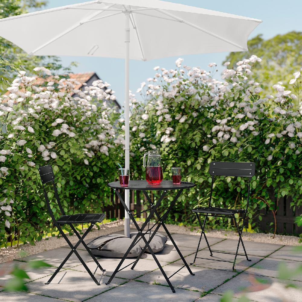 IKEA SUNDSÖ Tavolo E 2 Sedie Pieghevoli Da Esterno Antracite/antracite 65 Cm