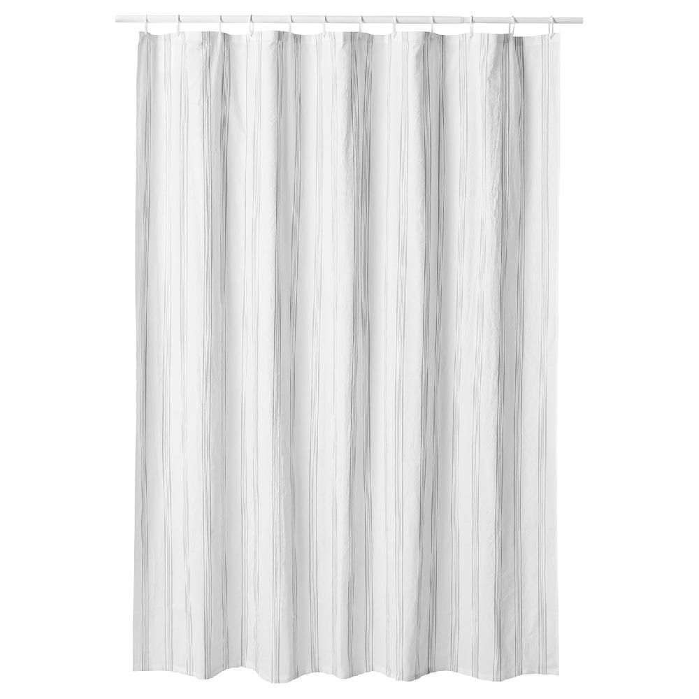 IKEA SVARTSTARR Tenda doccia bianco/grigio 180x200 cm