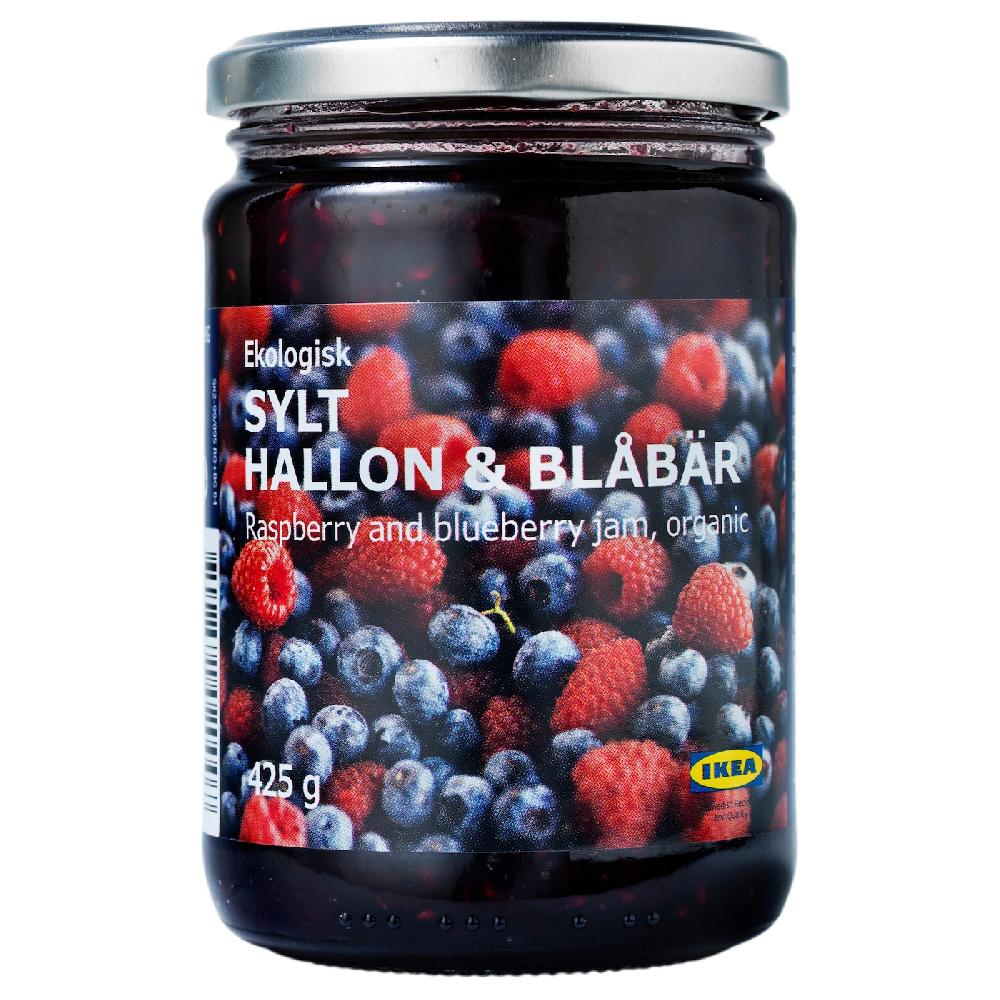 IKEA SYLT HALLON & BLÅBÄR Confettura di mirtilli/lamponi bio biologico 425 g