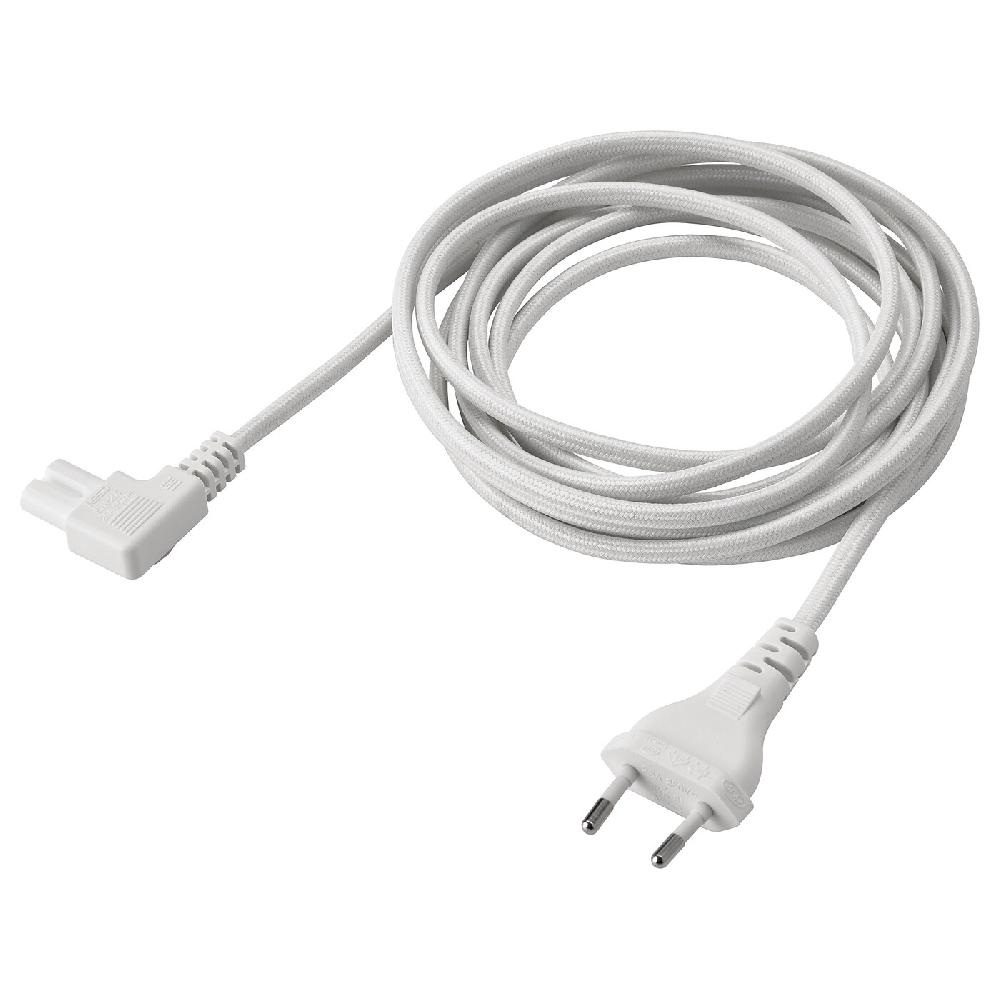 IKEA SYMFONISK Cavo di alimentazione elettrica tessuto/bianco 3.5 m