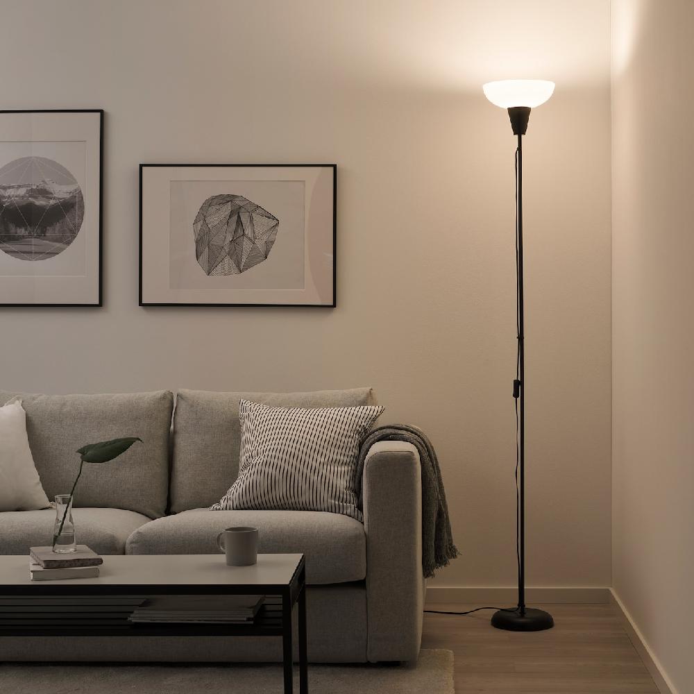 IKEA TÅGARP Lampada Da Terra A Luce Indiretta Nero/bianco