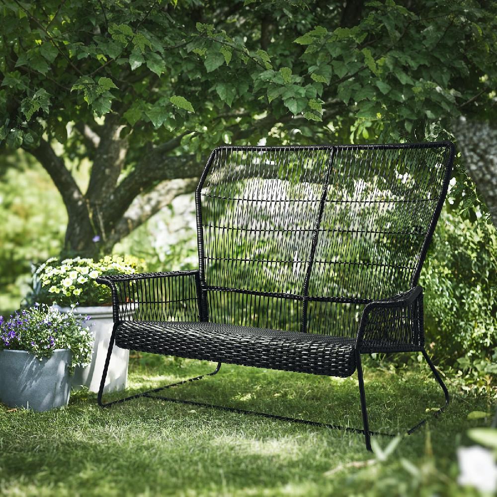 IKEA TALLSKÄR Divano A 2 Posti Da Esterno Antracite