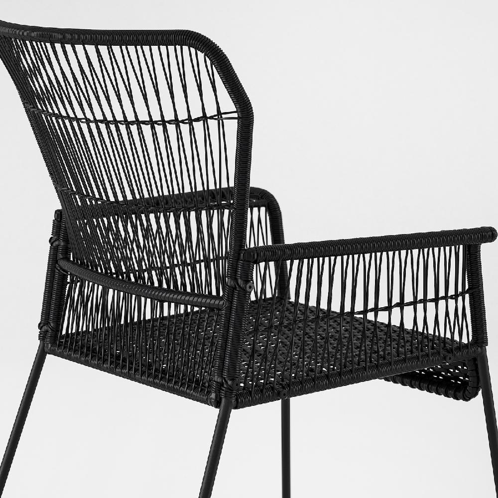 IKEA TALLSKÄR Sedia Con Braccioli Da Giardino Antracite