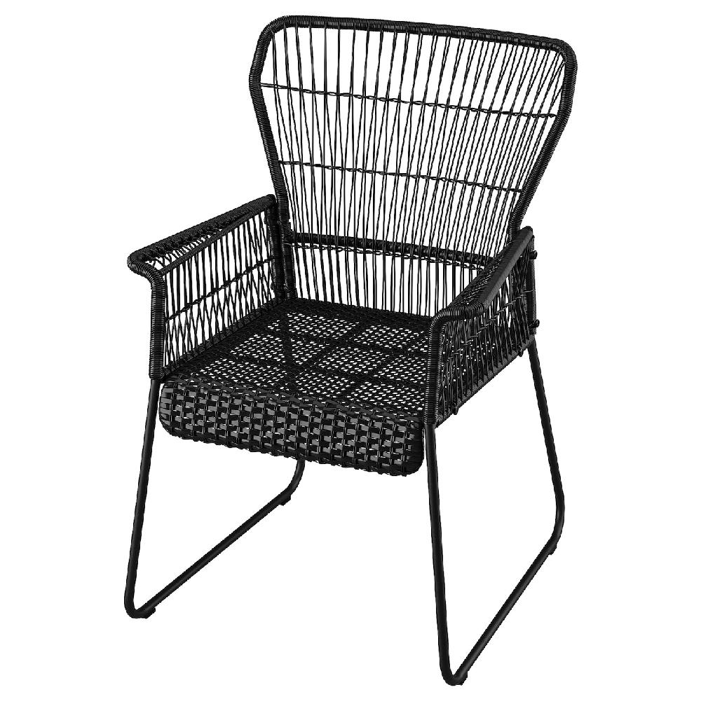 IKEA TALLSKÄR Sedia con braccioli da giardino antracite