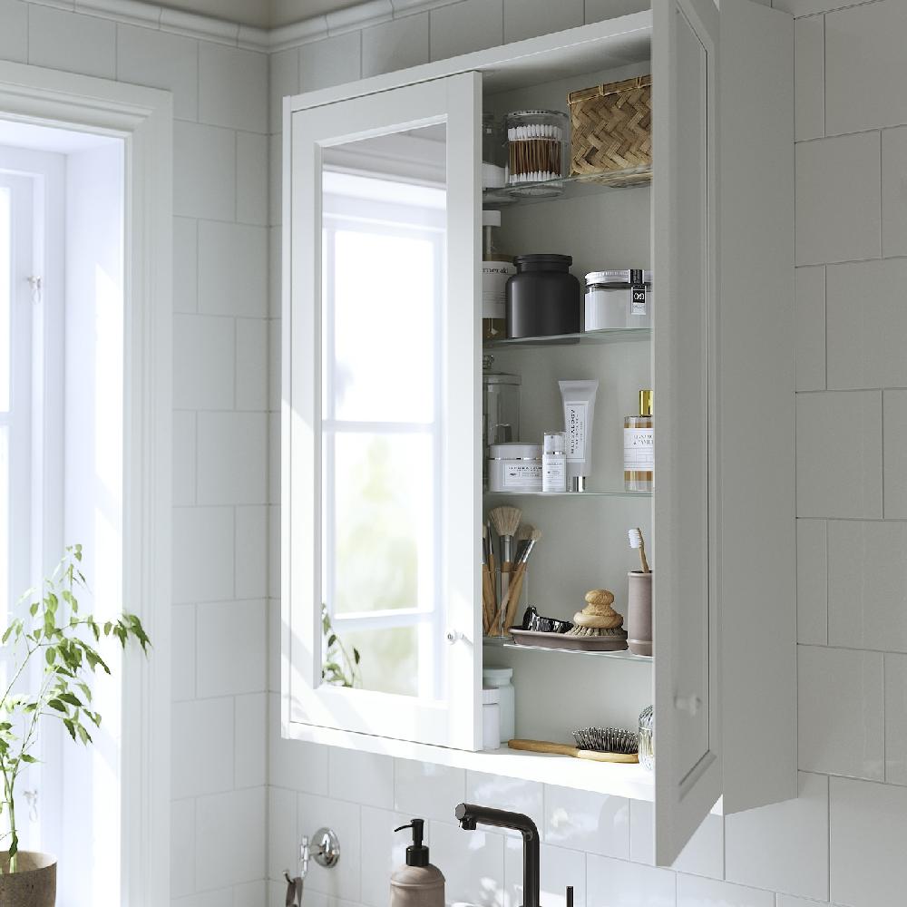 IKEA TÄNNFORSEN Mobile A Specchio Con Ante Bianco 80x15x95 Cm