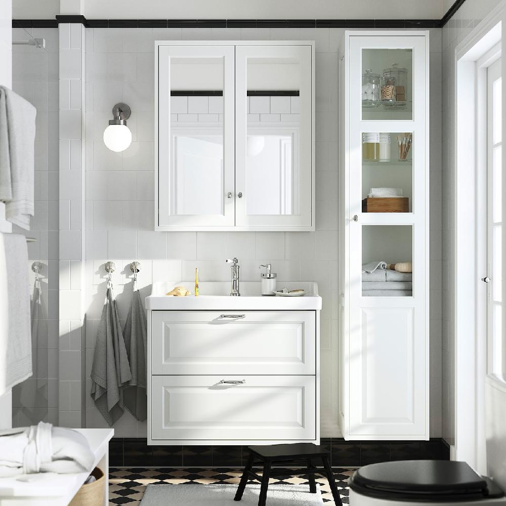 IKEA TÄNNFORSEN / RUTSJÖN Mobile Lavabo/cassetti/lavabo/misc Bianco 82x49x74 Cm