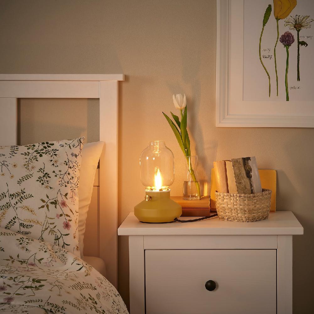 IKEA TÄRNABY Lampada Da Tavolo Intensità Luminosa Regolabile Giallo Scuro 25 Cm